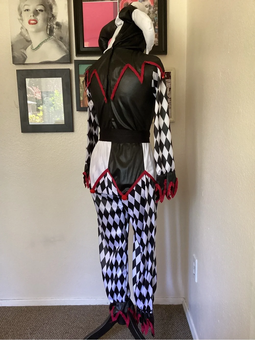 Sinister Jester Kids Costume - Black, White & Red